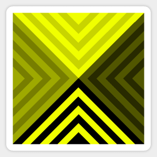 Black Yellow Triangular Sticker